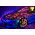  EVOX /// Pack de 4 Jantes Forgées Monoblocs Ultra Légères en 18" pour ALPINE A110 II BLACK BRUSHED