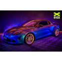  EVOX /// Pack de 4 Jantes Forgées Monoblocs Ultra Légères en 18" pour ALPINE A110 II BLACK BRUSHED